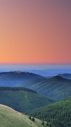 Romania Nature Mountain Sunset Sky Beatiful Android wallpaper