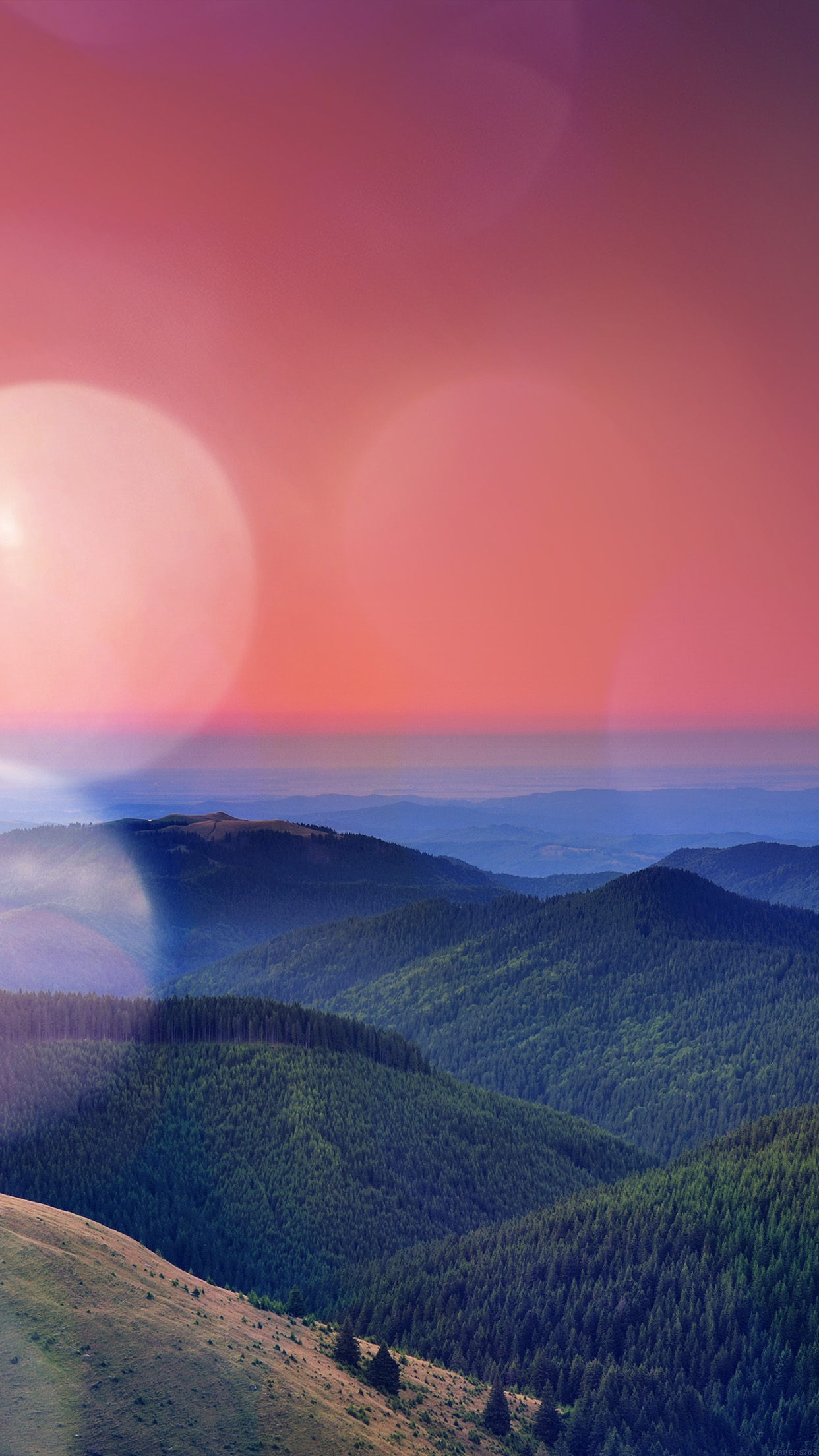 Romania Nature Mountain Sunset Sky Beatiful Flare Android wallpaper