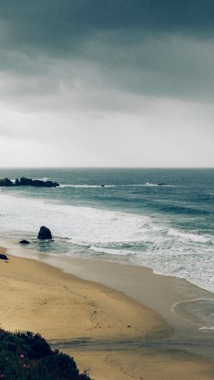 Sea Beach Nature Love Android wallpaper