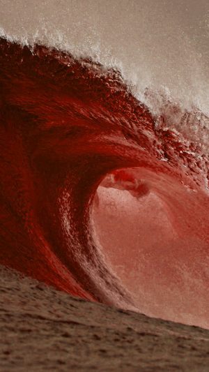 Sea Blood Ocean Wave Nature Android wallpaper