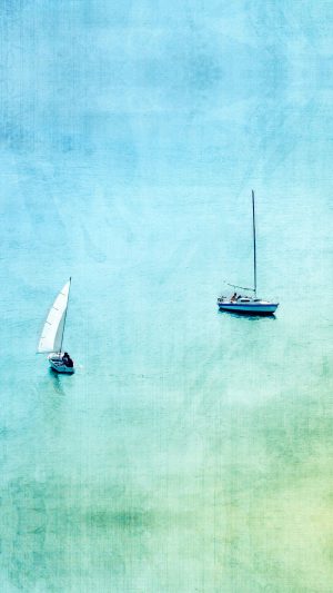 Sea Boat Lake Blue Day Fun Nature Art Android wallpaper
