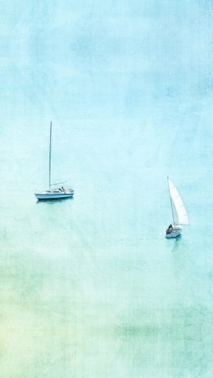 Sea Boat Lake Day Fun Nature Art Android wallpaper