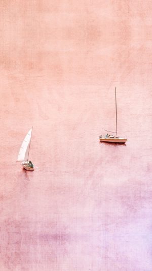 Sea Boat Lake Sunset Day Fun Nature Art Android wallpaper