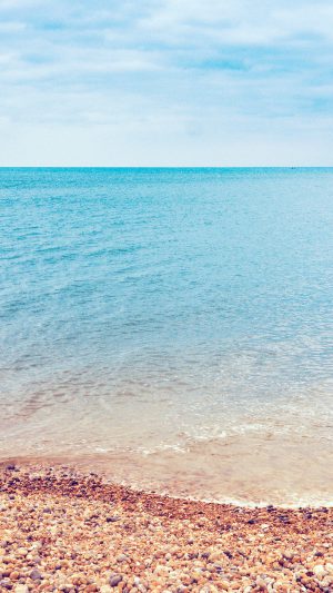 Sea Nature Beach Blue Sky Rock Happy Android wallpaper