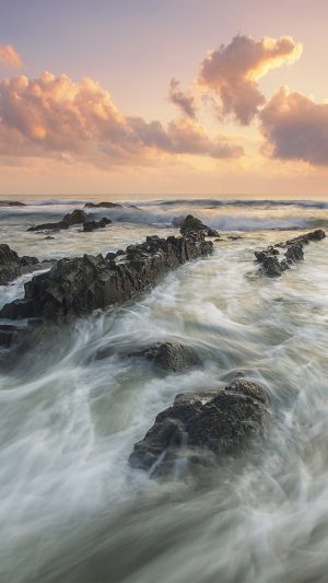 Sea Ocean Water Sunset Nature Android wallpaper