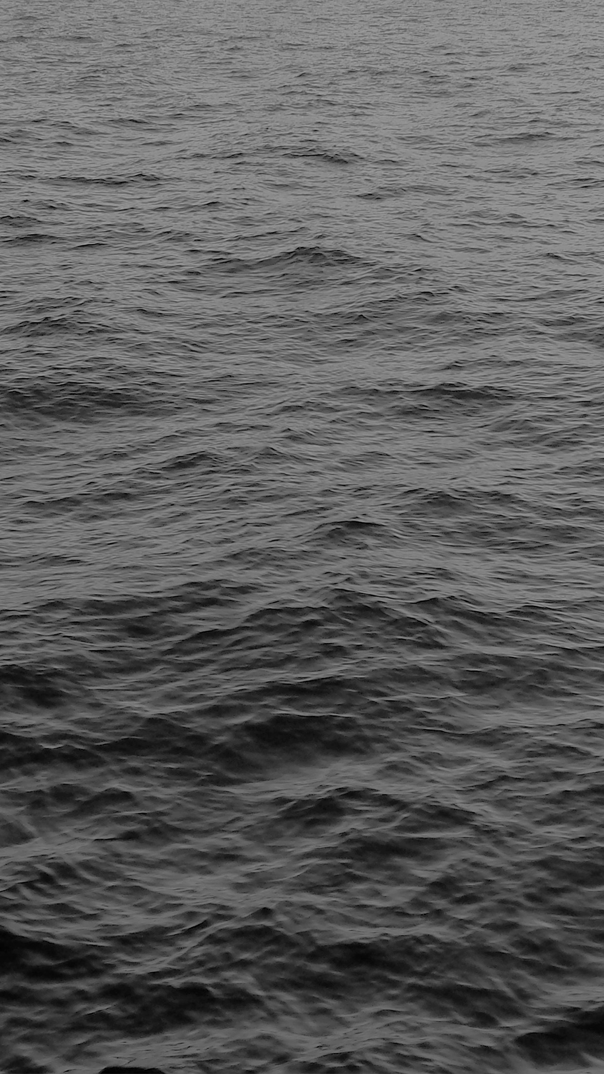 Sea Ocean Wave Dark Nature Black Android wallpaper