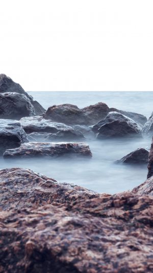 Sea Rock Nature Wave Android wallpaper