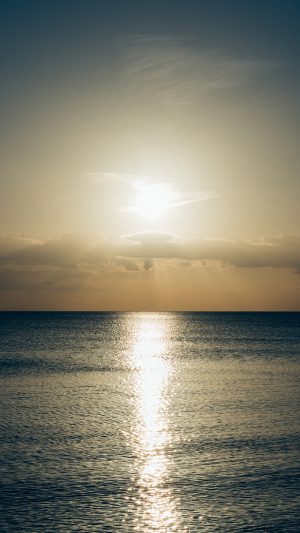 Sea Sunset Sky Ocean Water Nature Green Android wallpaper