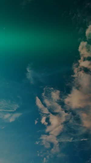Sky Blue Green Cloud Sunny Clear Nature Flare Dark Android wallpaper