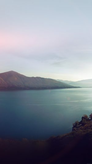 Sky Blue Lake Sea Nature Calm Day Flare Android wallpaper