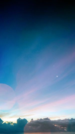 Sky Blue Sunshine Healing Nature Star Bokeh Android wallpaper