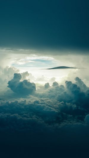 Sky Cloud Blue Nature Summer Android wallpaper