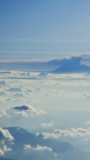 Sky Cloud Nature Fly Blue Android wallpaper