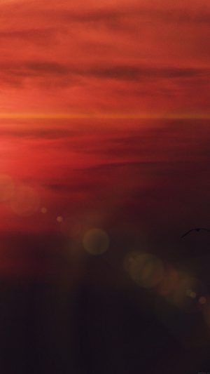 Sky Red Sunset Night Flare Nature Android wallpaper