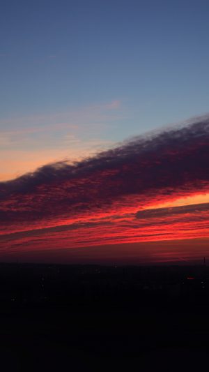 Sky Sunset Cloud Red Nature Android wallpaper