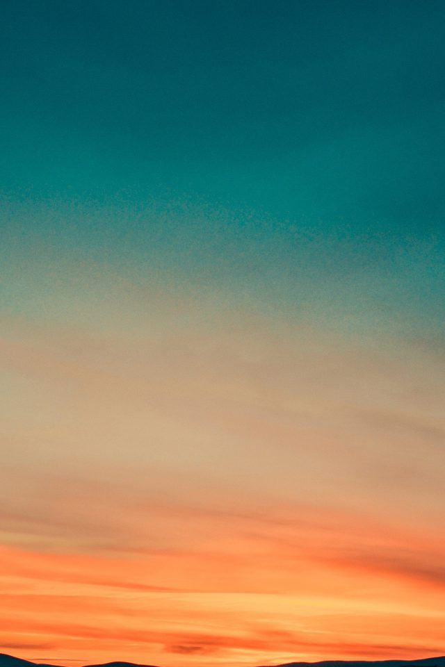 Sky Sunset Nature Orange Gradation Android wallpaper