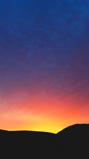 Sky Sunshine Morning Red Blue Nature Android wallpaper