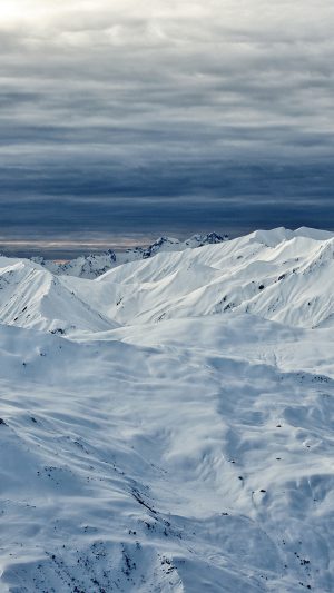 Snow Mountain Nature Winter Cold Nature Android wallpaper