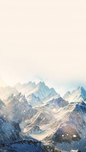 Snow Ski Mountain Winter Nature Android wallpaper