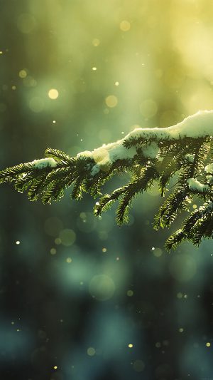 Snowing Tree Winter Nature Mountain Android wallpaper