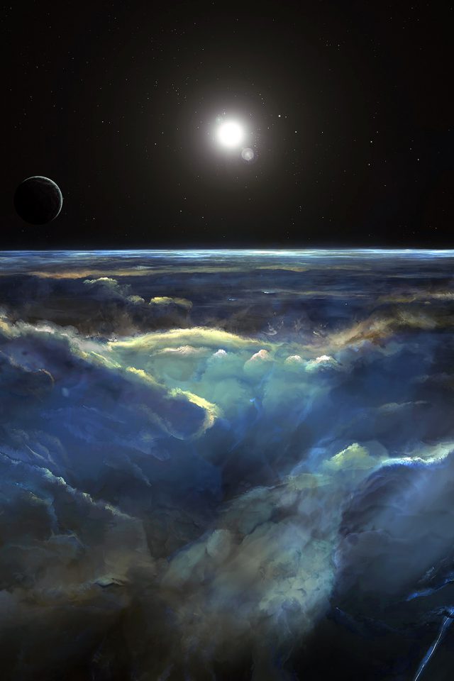 Space View Art Illust Dark Android wallpaper