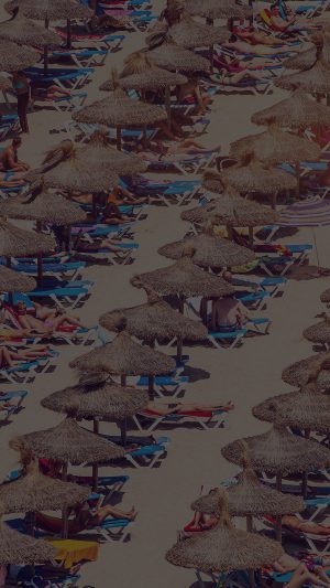 Spain Beach People Nature Dark Sea Summer Android wallpaper