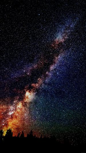 Star Gazing Night Flare Color Green Nature Sky Android wallpaper