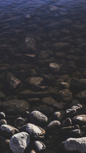 Stone Lake Nature Water Android wallpaper