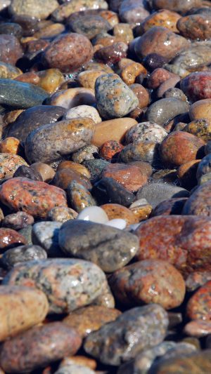 Stone Rocks Beach Nature Pattern Android wallpaper