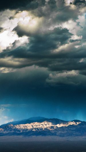 Storm Mountain Sky Nature Android wallpaper
