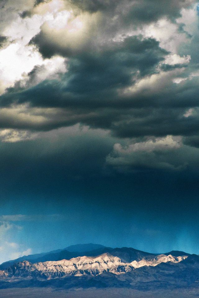 Storm Mountain Sky Nature Android wallpaper