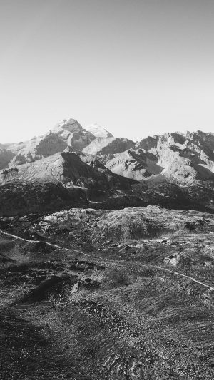 Summer Day Mountain Sky Green Blue Nature Bw Dark Android wallpaper
