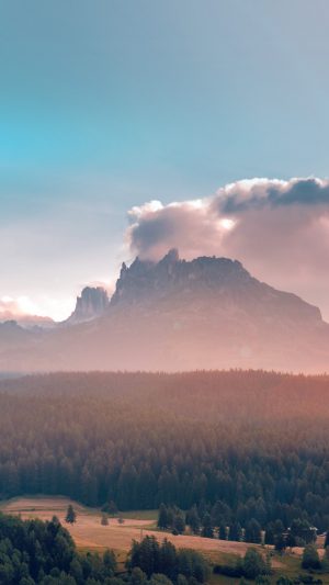 Summer Mountain Nature Volcano Flare Android wallpaper