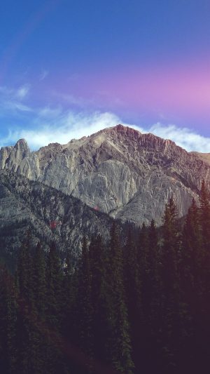 Summer Mountain Sky Blue Nature Flare Android wallpaper