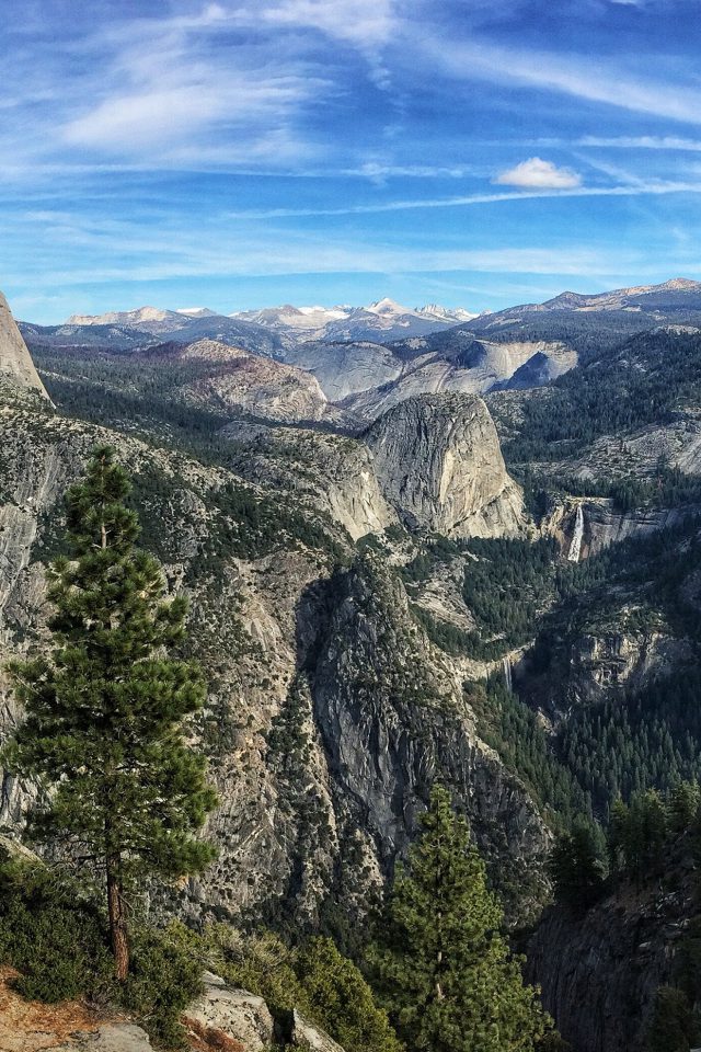 Summer Mountain Yosemite Nature Cloud Sky Android wallpaper