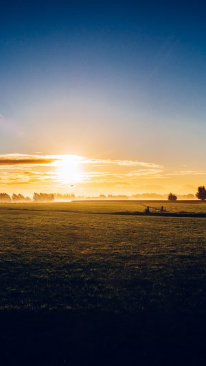 Sunny Morning Farm Peace Nature Android wallpaper