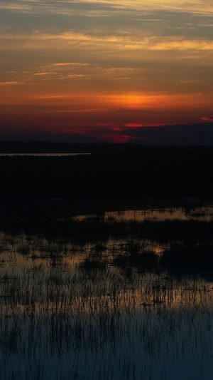 Sunset Nature River Lake Mountain Android wallpaper