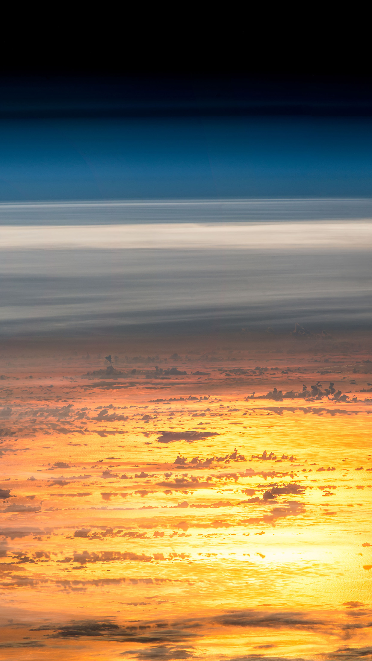 Sunset Sky From Space Art Earthview Illustration Android wallpaper