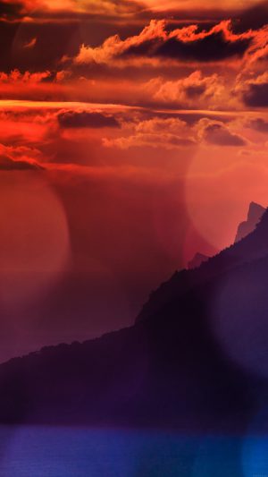 Sunshine Sea Flare Bokeh Mountain Palma Sky Afternoon Nature Android wallpaper