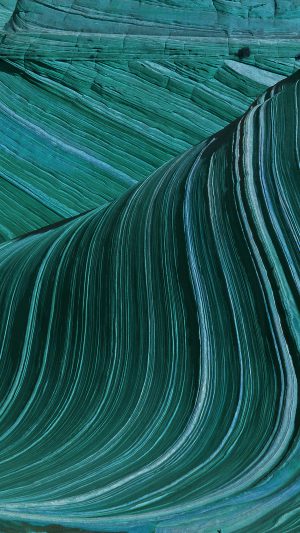 Swirling Patterns Wave Green Mountain Nature Android wallpaper