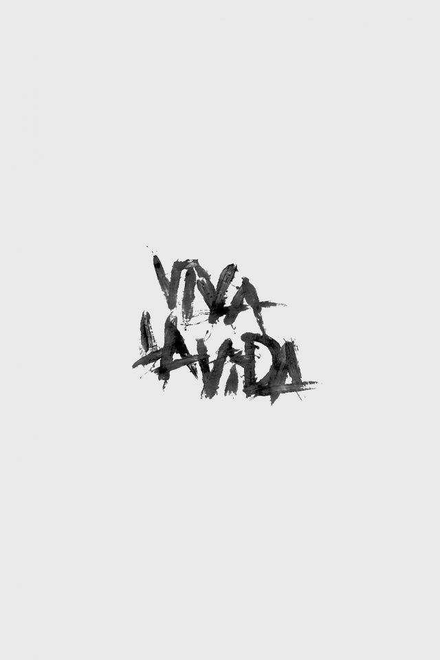 Viva La Vida Logo Music Art White Android wallpaper