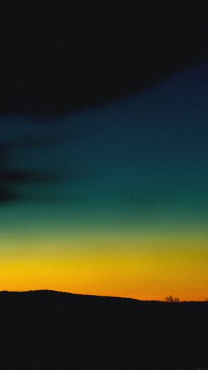 Wallpaper Orange Green Sky Sunset Nature Android wallpaper