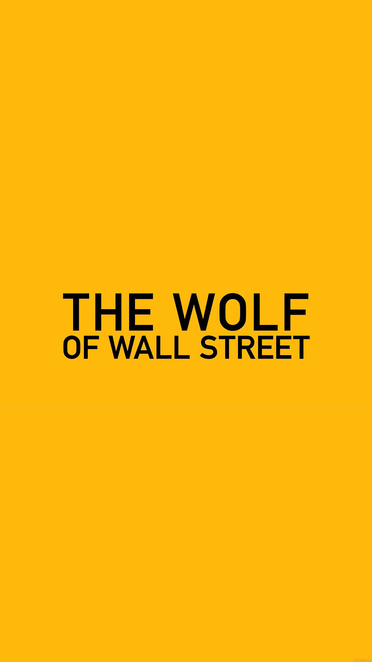 Wallpaper The Wolf Of Wallstreet Yellow Film Logo Android wallpaper
