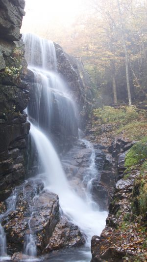 Water Fall Rock Mountain Summer Nature Android wallpaper