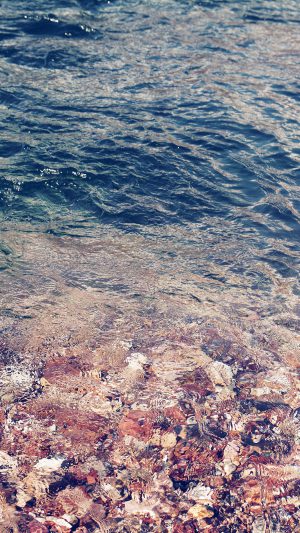 Water Ripples Sea Clear Nature Pattern Android wallpaper