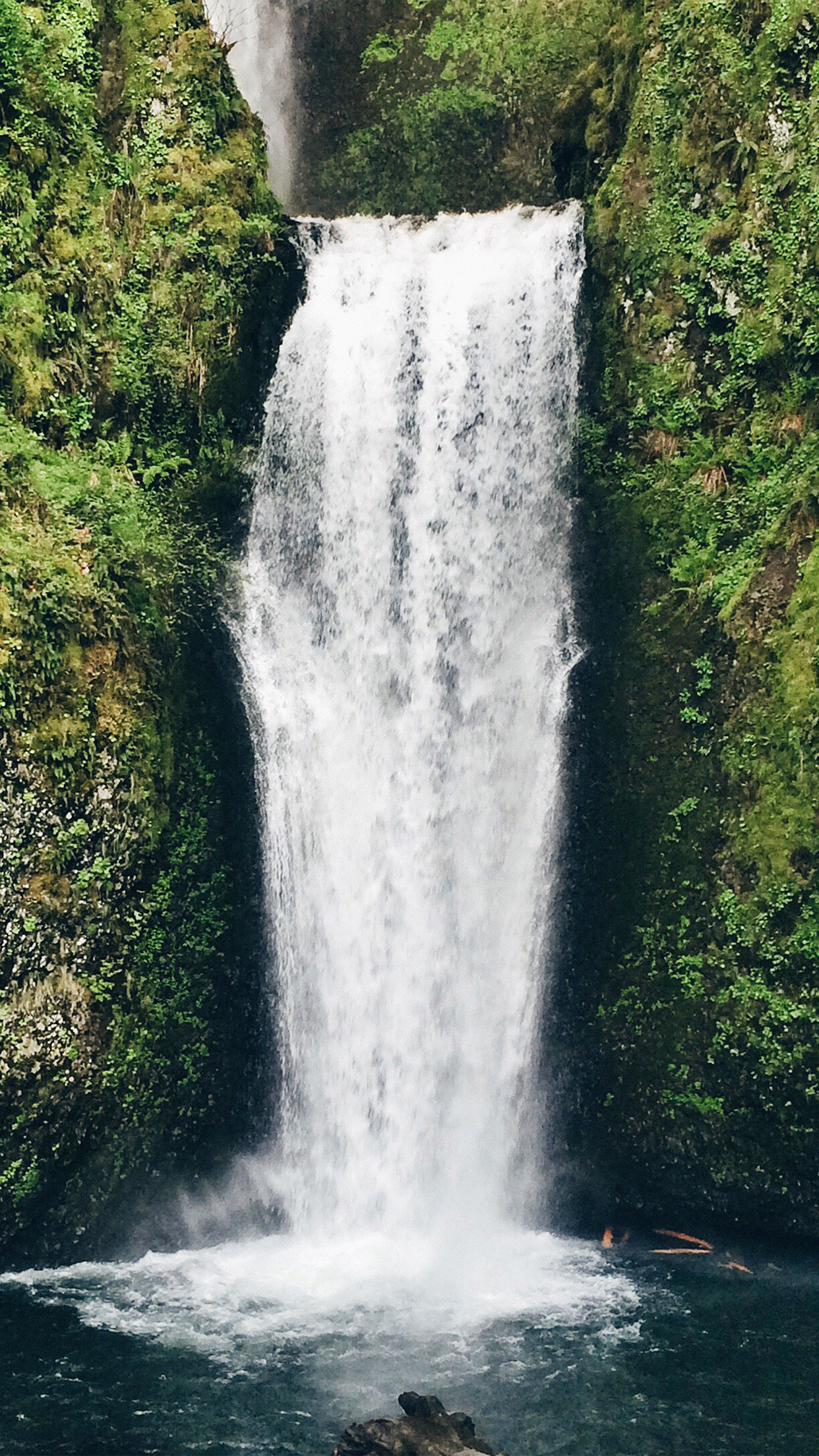 Waterfall Nature Vacation Green Android wallpaper