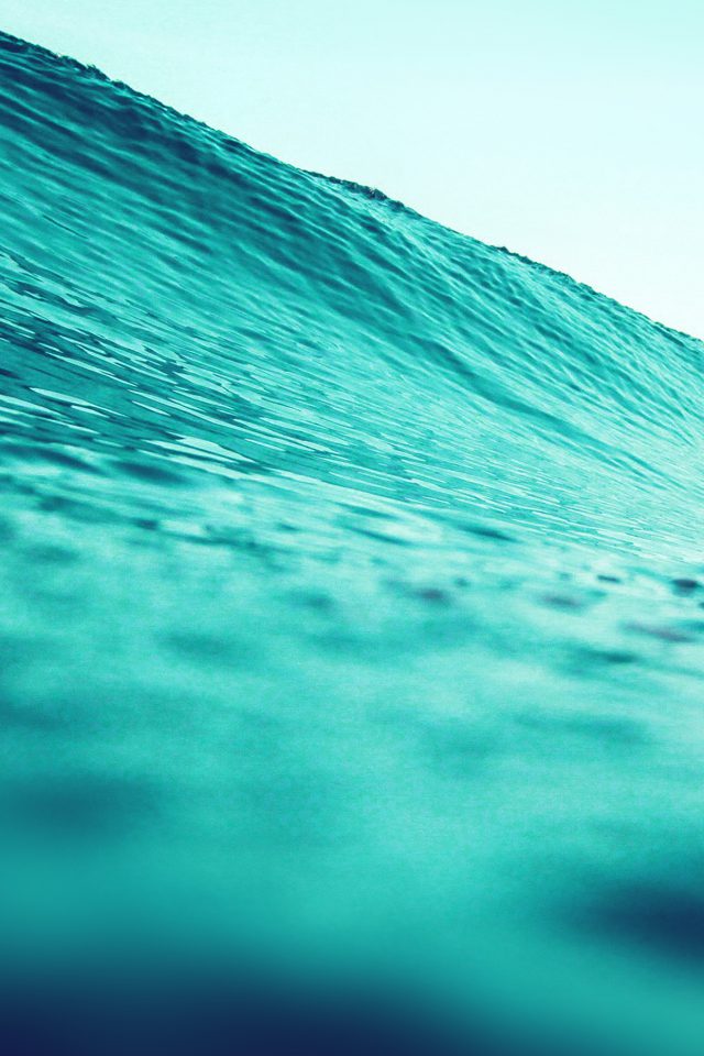 Wave Sea Blue Green Water Nature Android wallpaper
