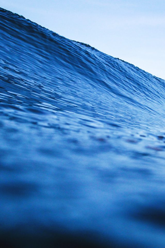 Wave Sea Blue Water Nature Android wallpaper