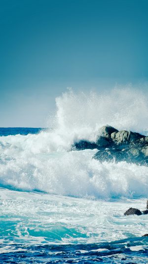 Wave Sea Nature Water Cool Android wallpaper