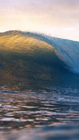 Wave Summer Nature Sea Blue Android wallpaper